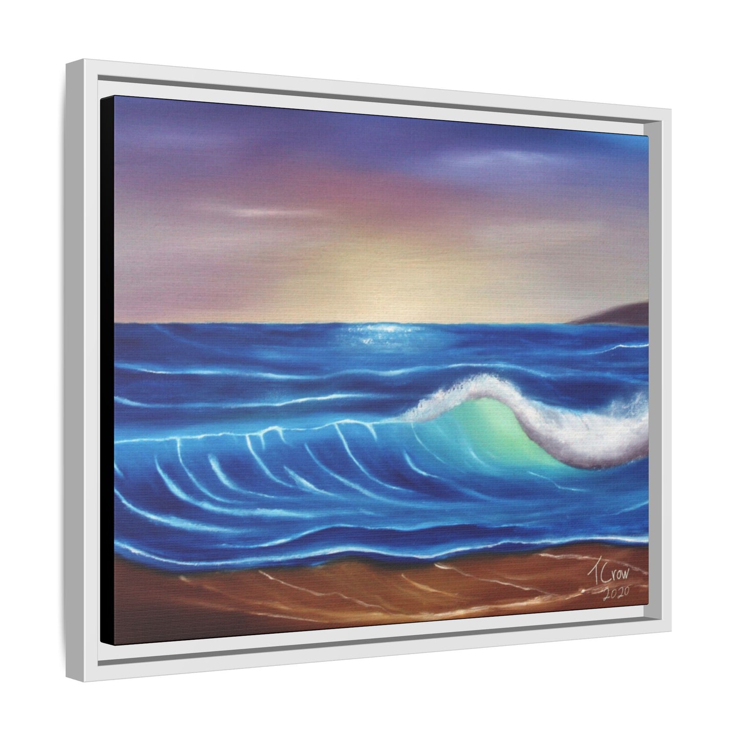 Ocean Wave - Framed Canvas Print