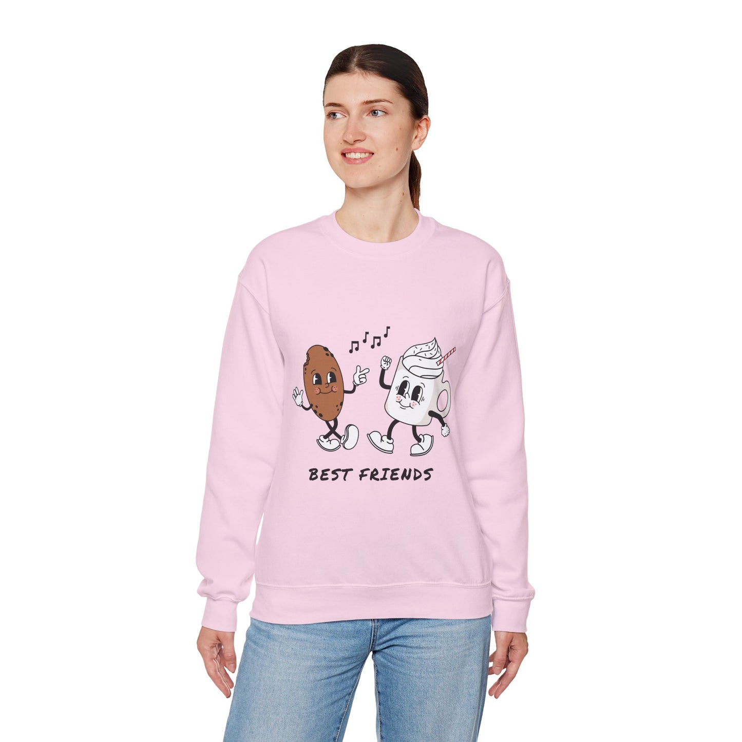 Best Friends Crewneck Sweatshirt, Cute Gift for Friends, Cozy Unisex Sweatshirt, Casual Layering Top, Friendship Apparel