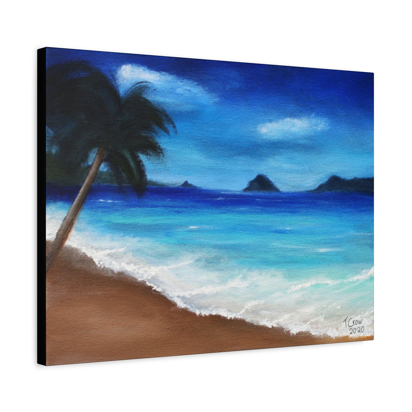 Tropical Seascape Canvas Wall Art - Coastal Beach Decor