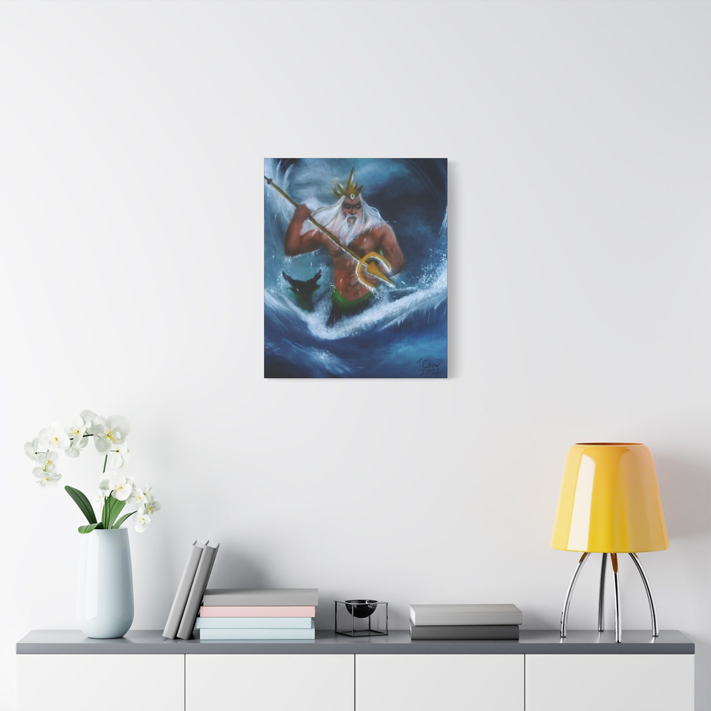 King Triton Matte Canvas Wall Art