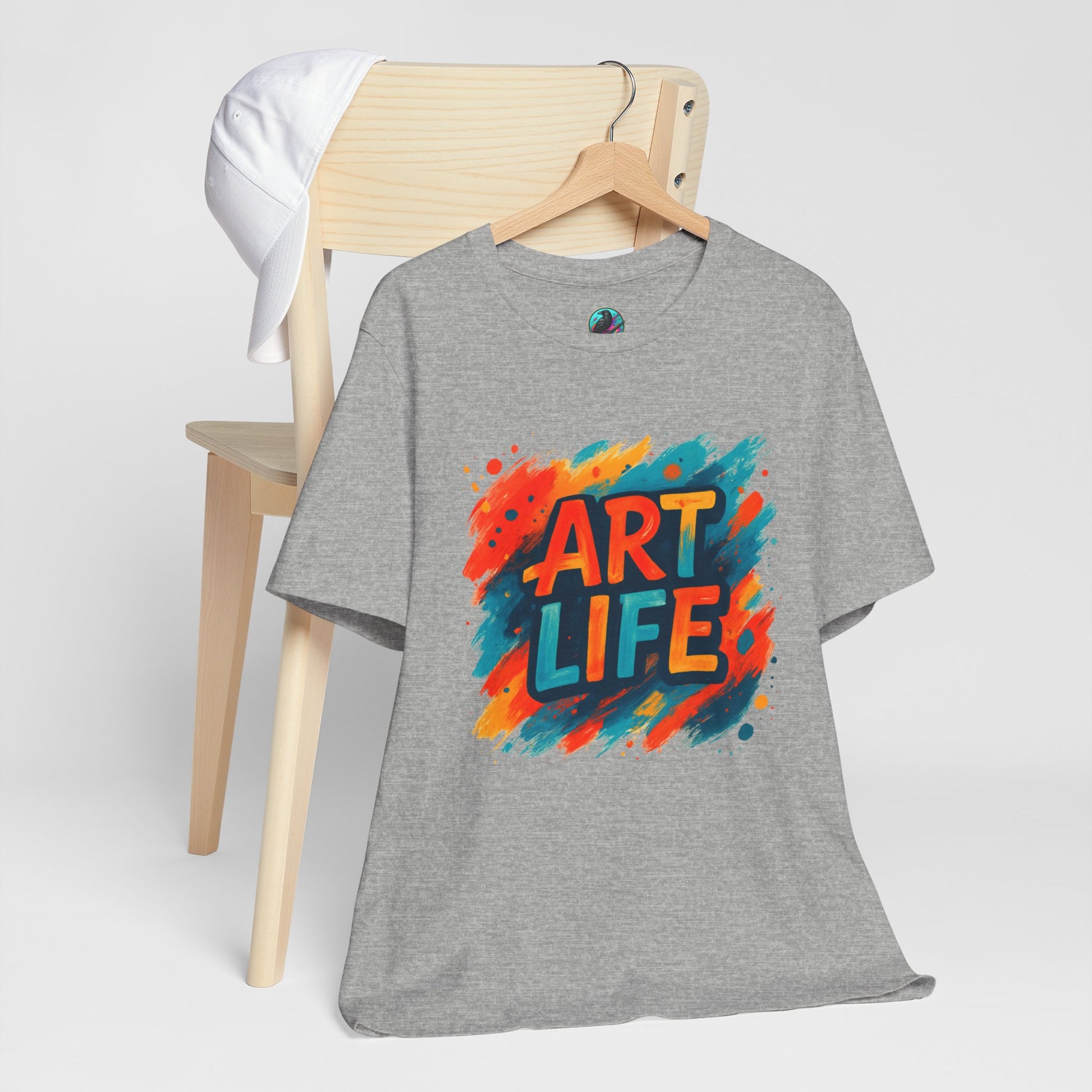 Art Life Graphic Tee - Colorful Painter Brushstroke T‑Shirt Printify