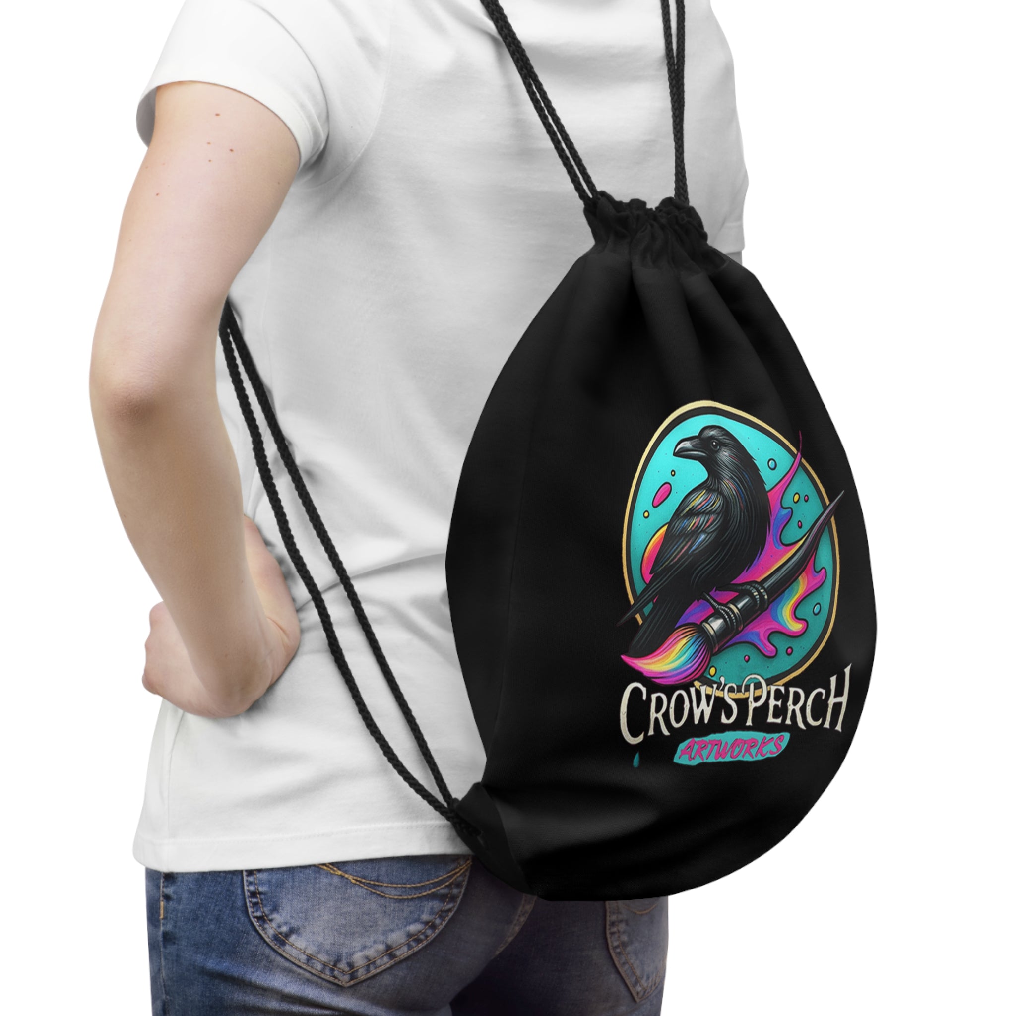 Crow's Perch Artworks Drawstring Bag