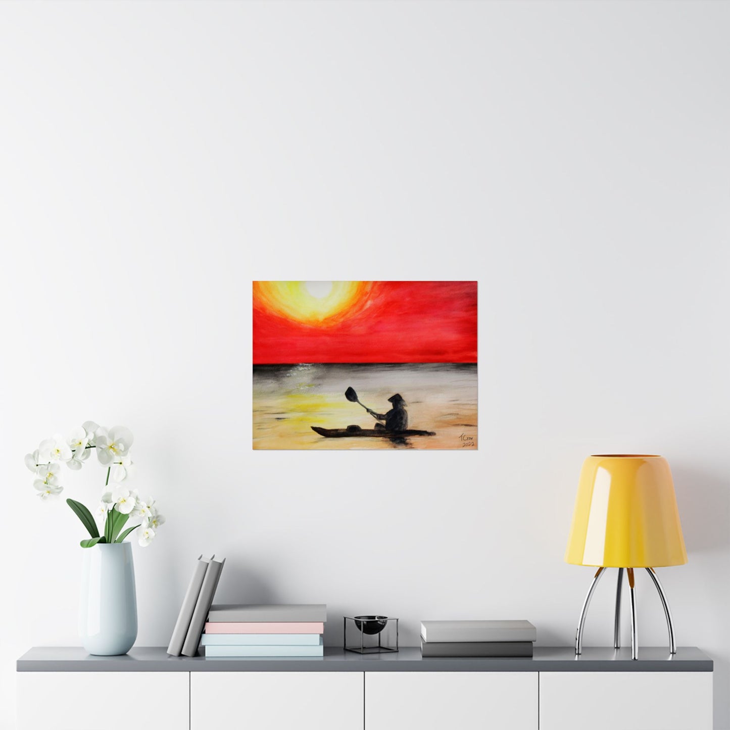 Kayaker at Sunset - Matte Poster Print