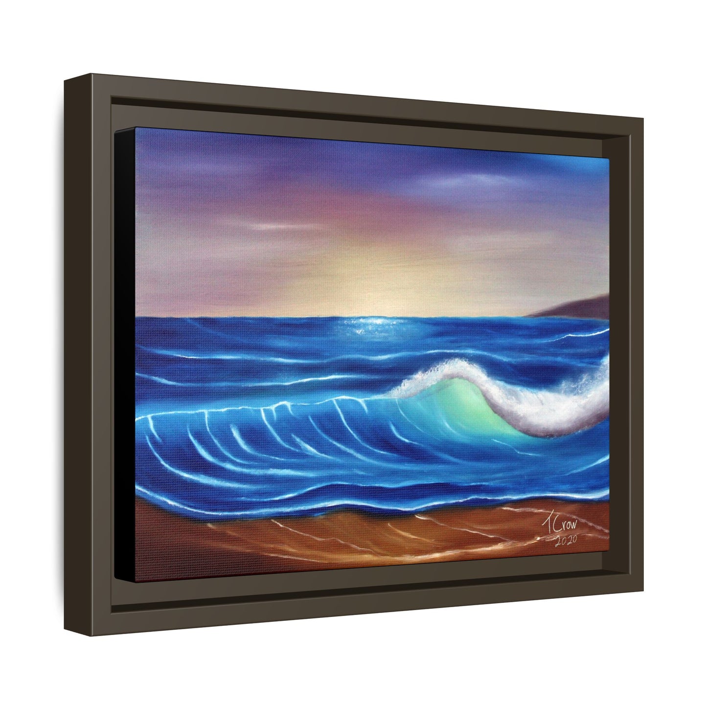 Ocean Wave - Framed Canvas Print