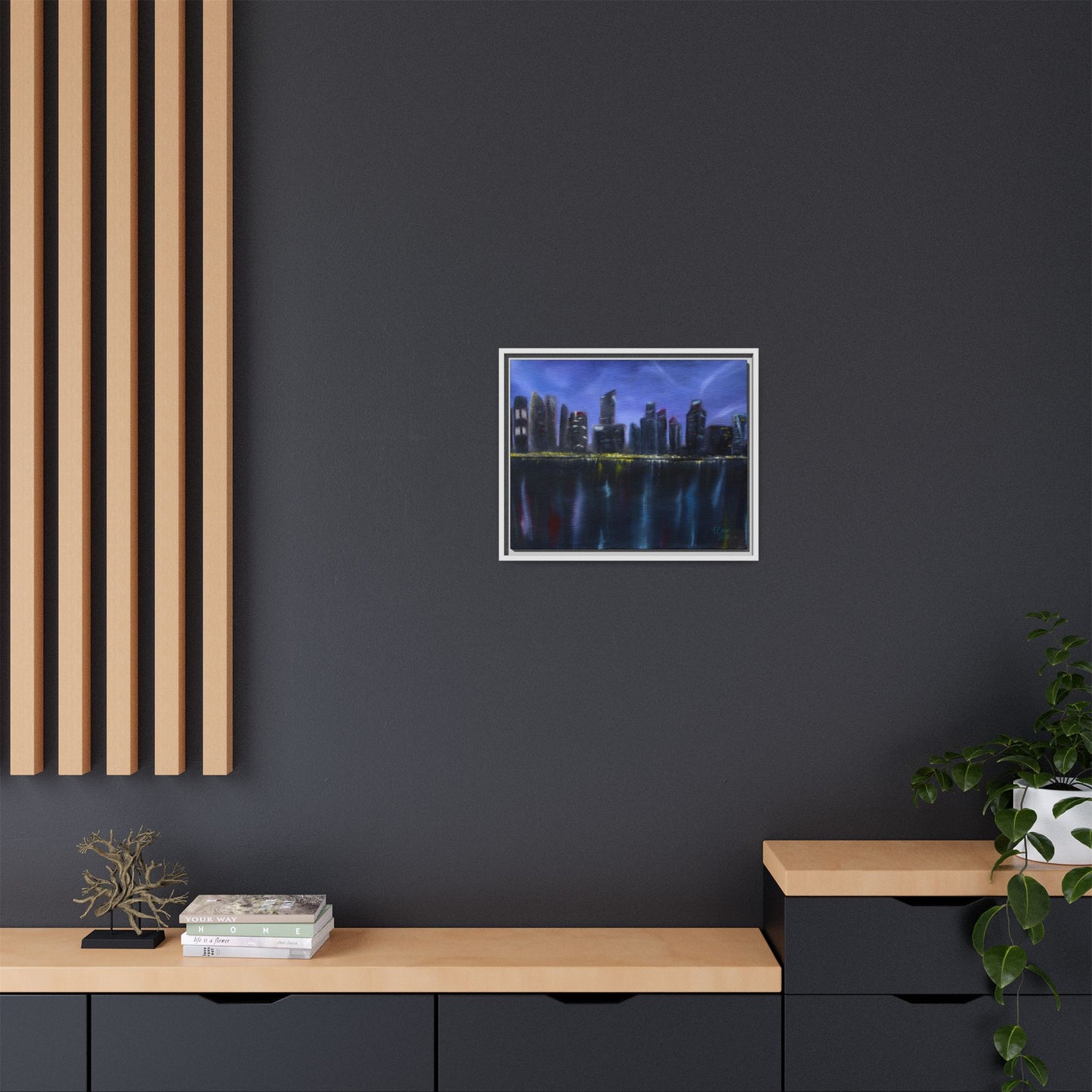 City Lights - Framed Canvas Print