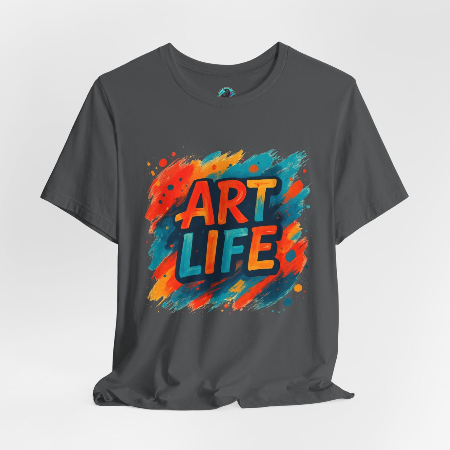 Art Life Graphic Tee - Colorful Painter Brushstroke T‑Shirt Printify
