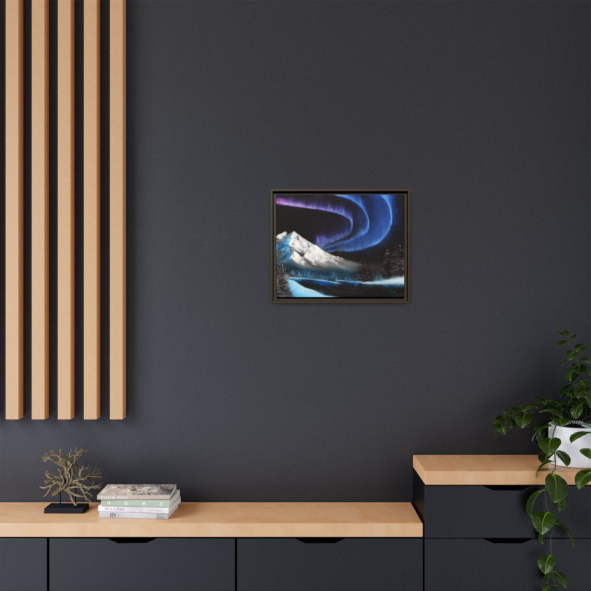Beneath the Violet Sky - Framed Canvas Print