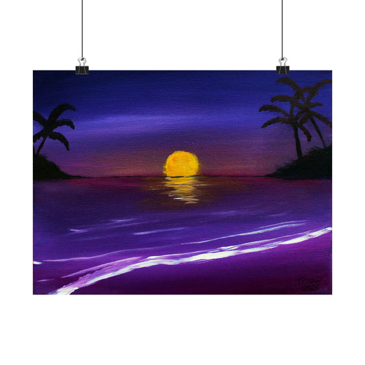 Amethyst Shore - Matte Poster Print