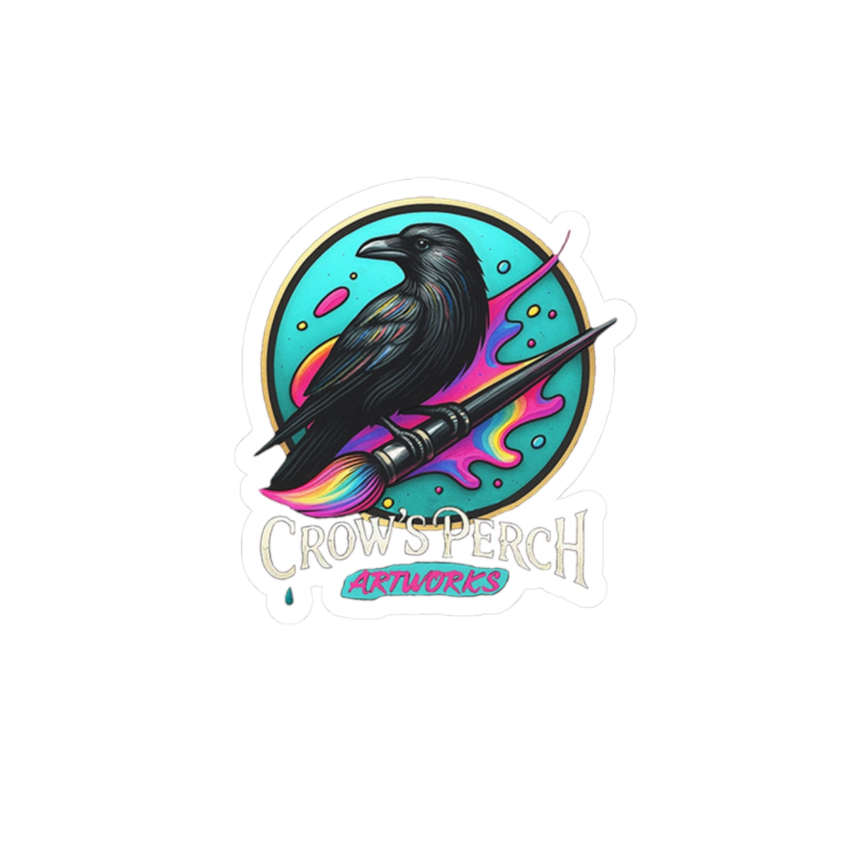Crow's Perch Artworks Sticker | Perfect for Laptops, Notebooks, Gifts, Planner Decor, Creative Expression Printify