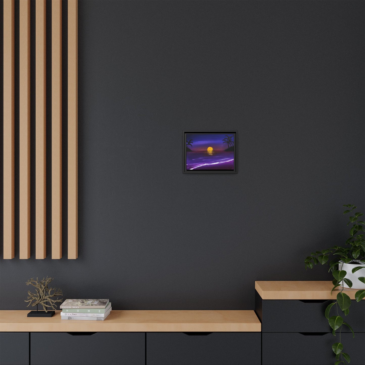 Amethyst Shore - Framed Canvas Print