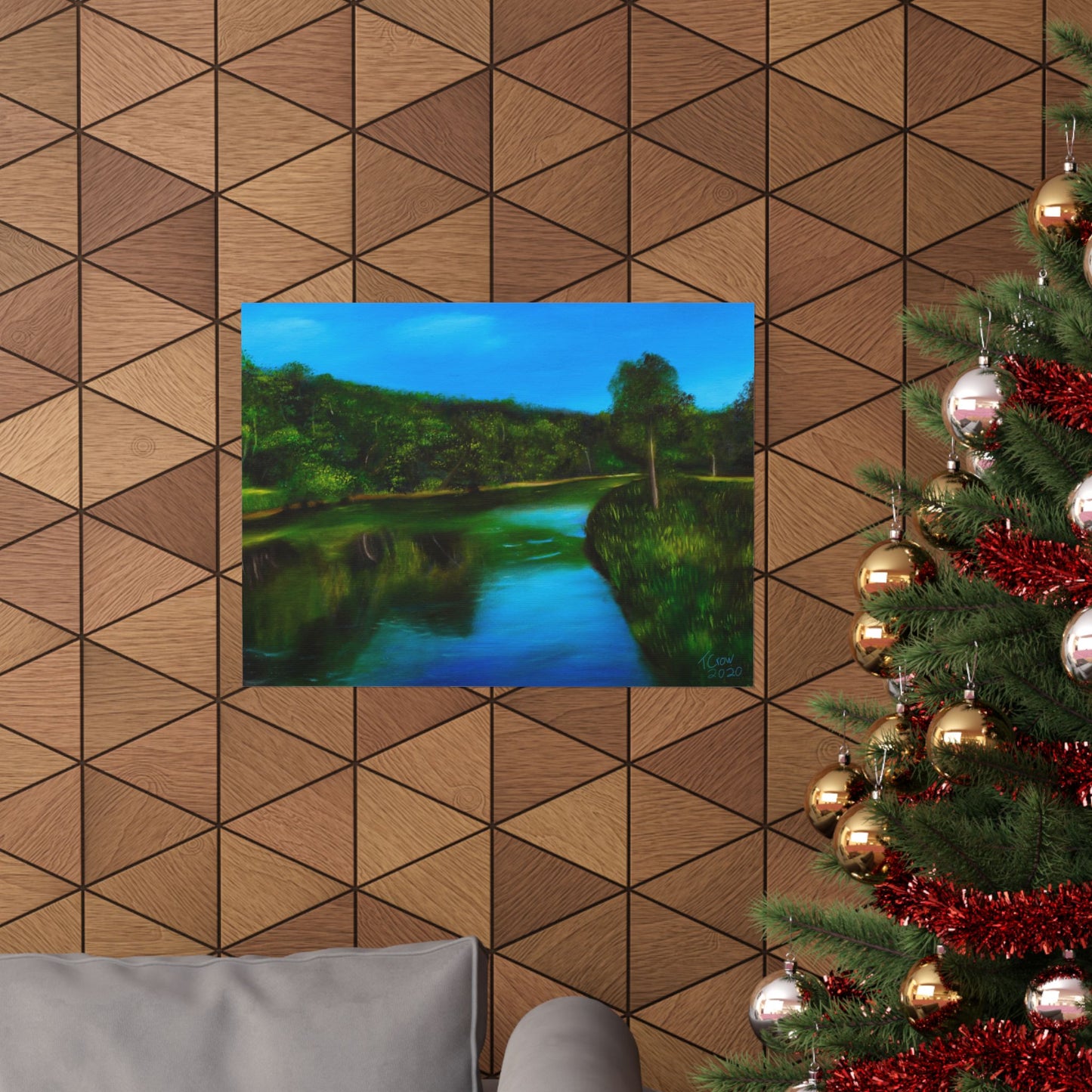 Riverside Reflections - Matte Poster Print Printify