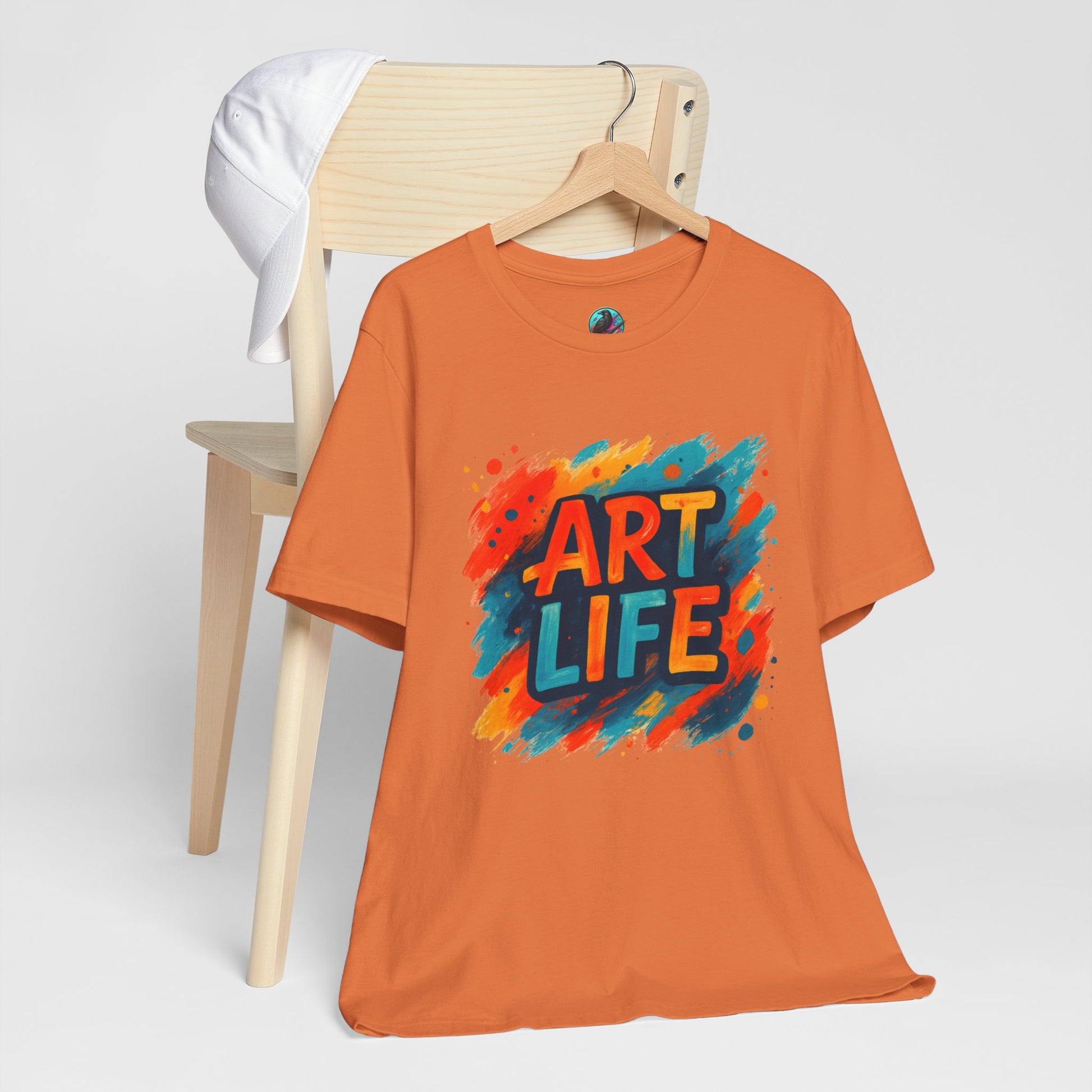 Art Life Graphic Tee - Colorful Painter Brushstroke T‑Shirt Printify