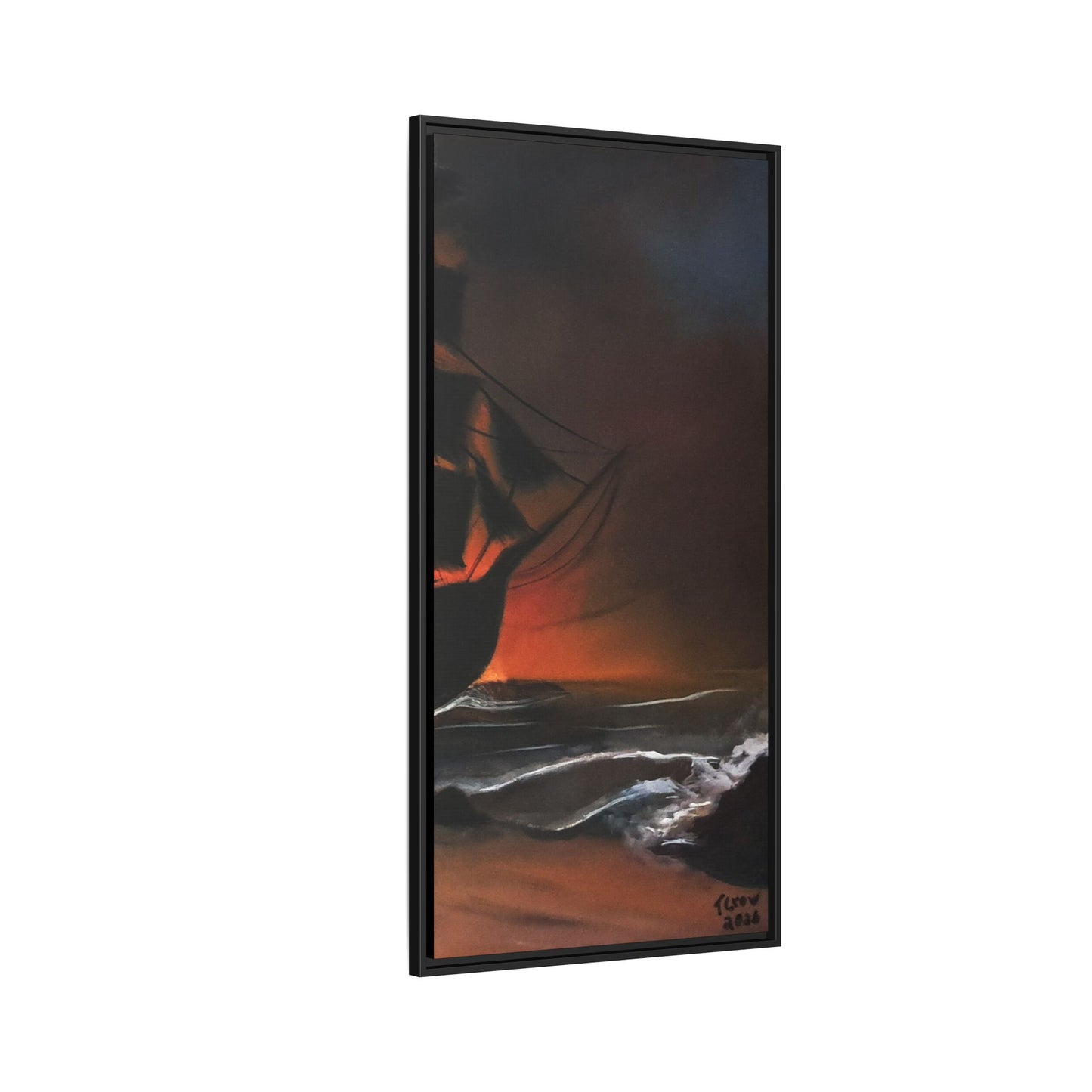 Pirate Ship Panel 3 - Framed Canvas Print Printify