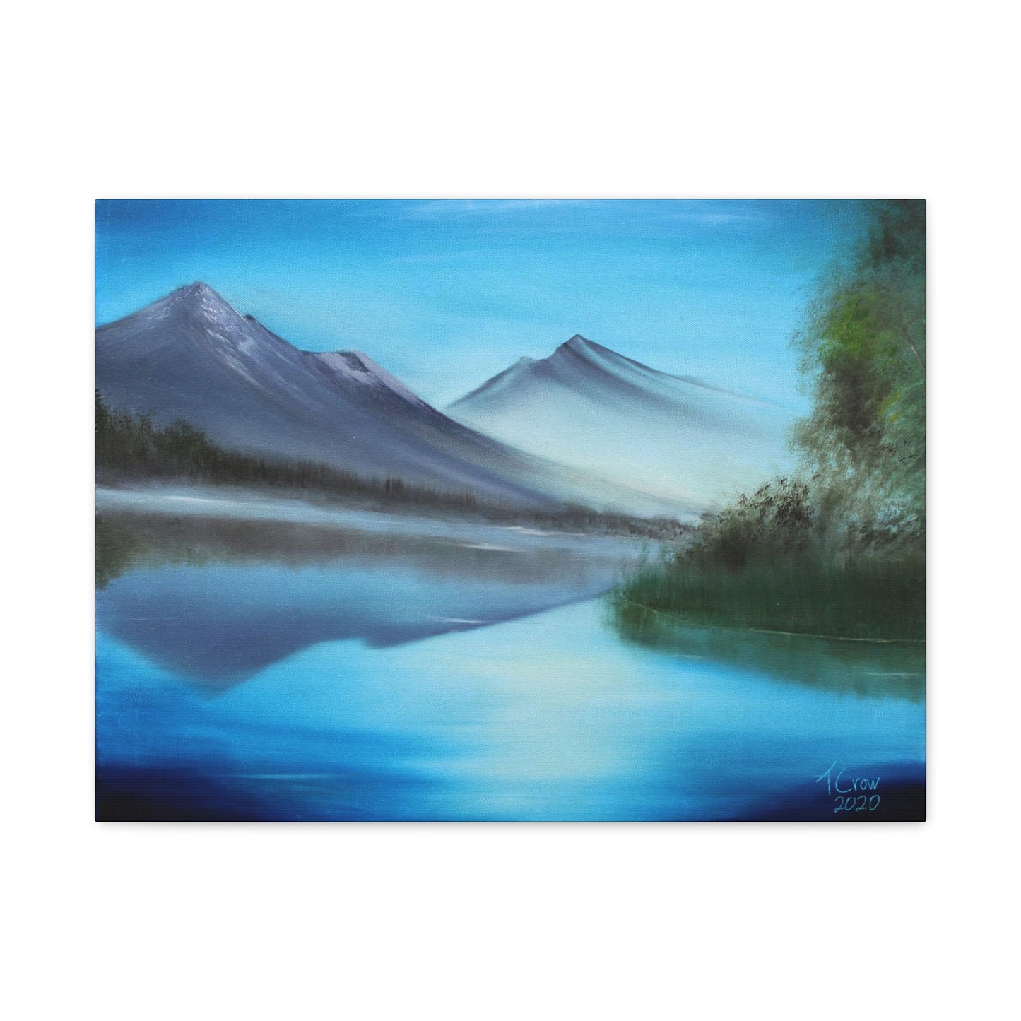 Serene Landscape Canvas Print - Tranquil Mountain Reflection