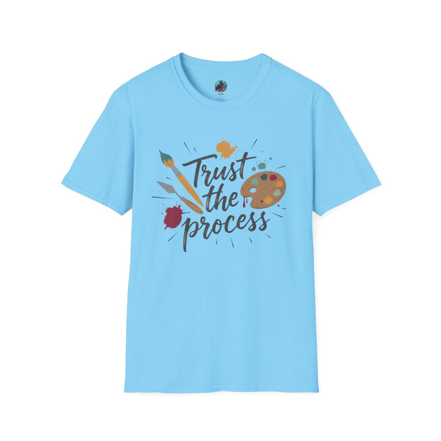 Trust the Process Artist T-Shirt - Inspirational Painter Tee with Palette & Brush Printify