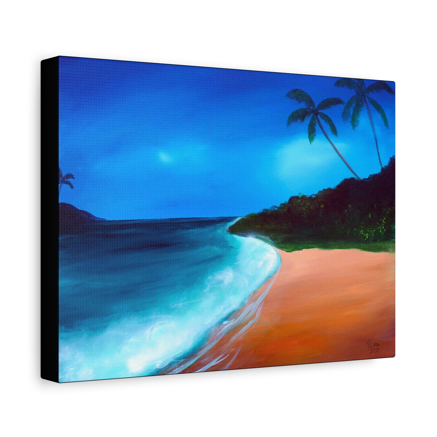 Beach Sunset Canvas Wall Art - Tropical Ocean Decor