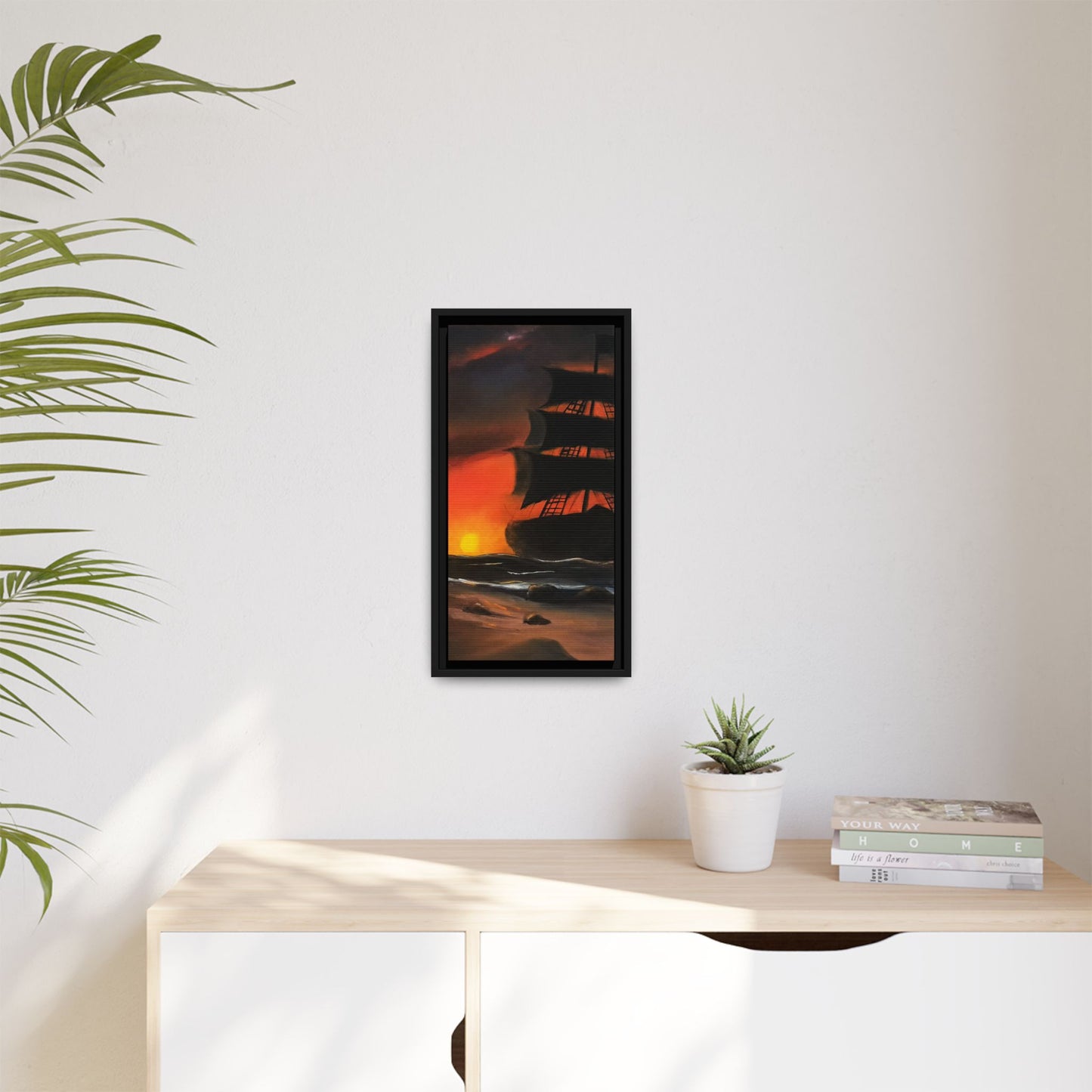 Pirate Ship Panel 2 - Framed Canvas Print Printify