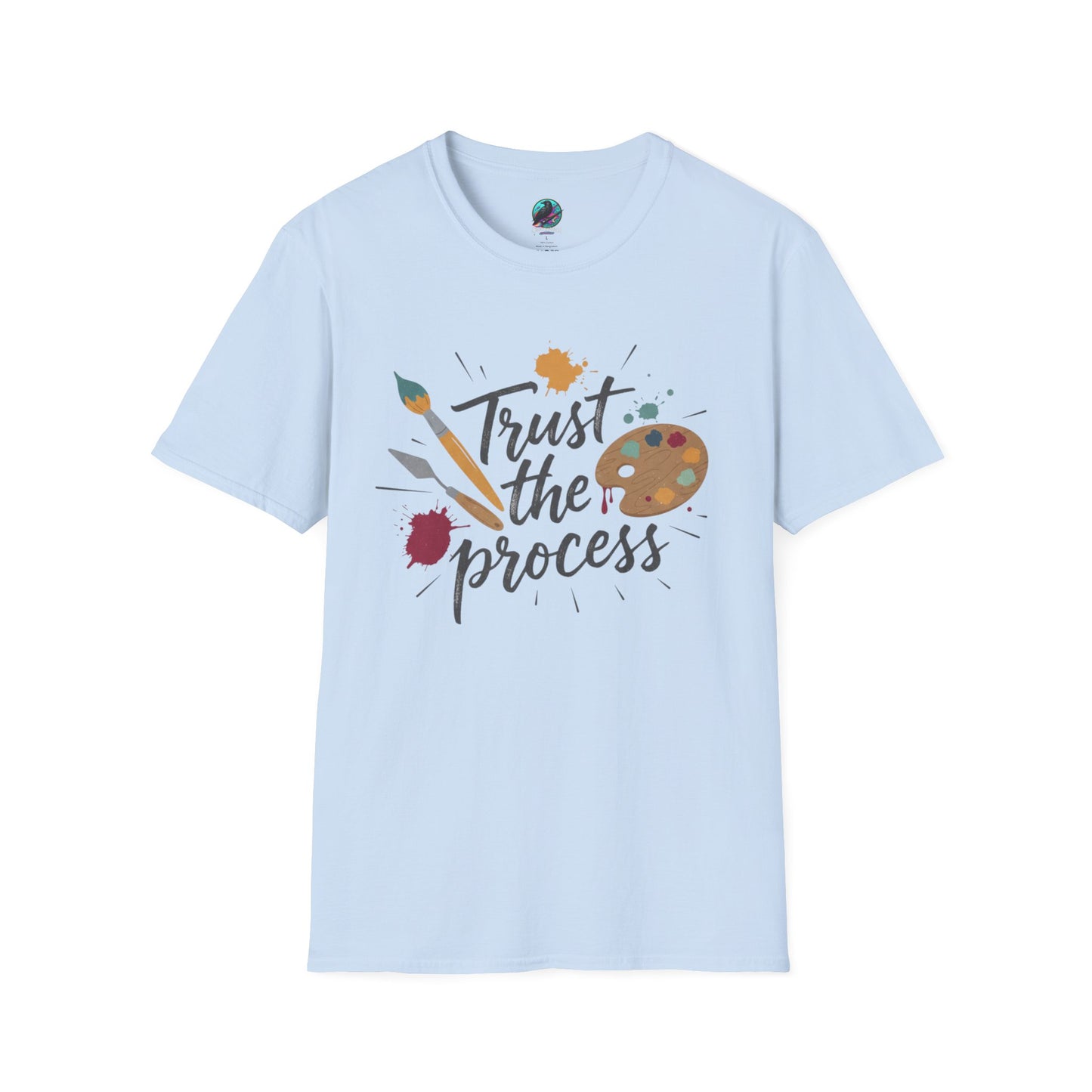 Trust the Process Artist T-Shirt - Inspirational Painter Tee with Palette & Brush Printify