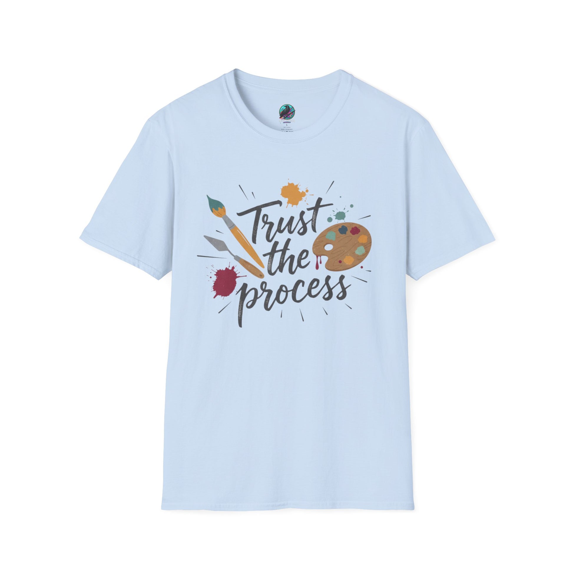Trust the Process Artist T-Shirt - Inspirational Painter Tee with Palette & Brush Printify