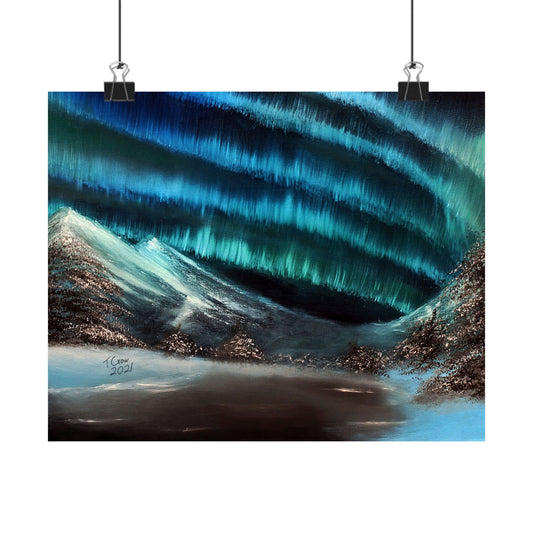 Frozen Sky's Glow - Matte Poster Print