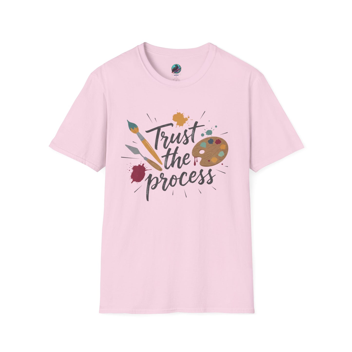 Trust the Process Artist T-Shirt - Inspirational Painter Tee with Palette & Brush Printify