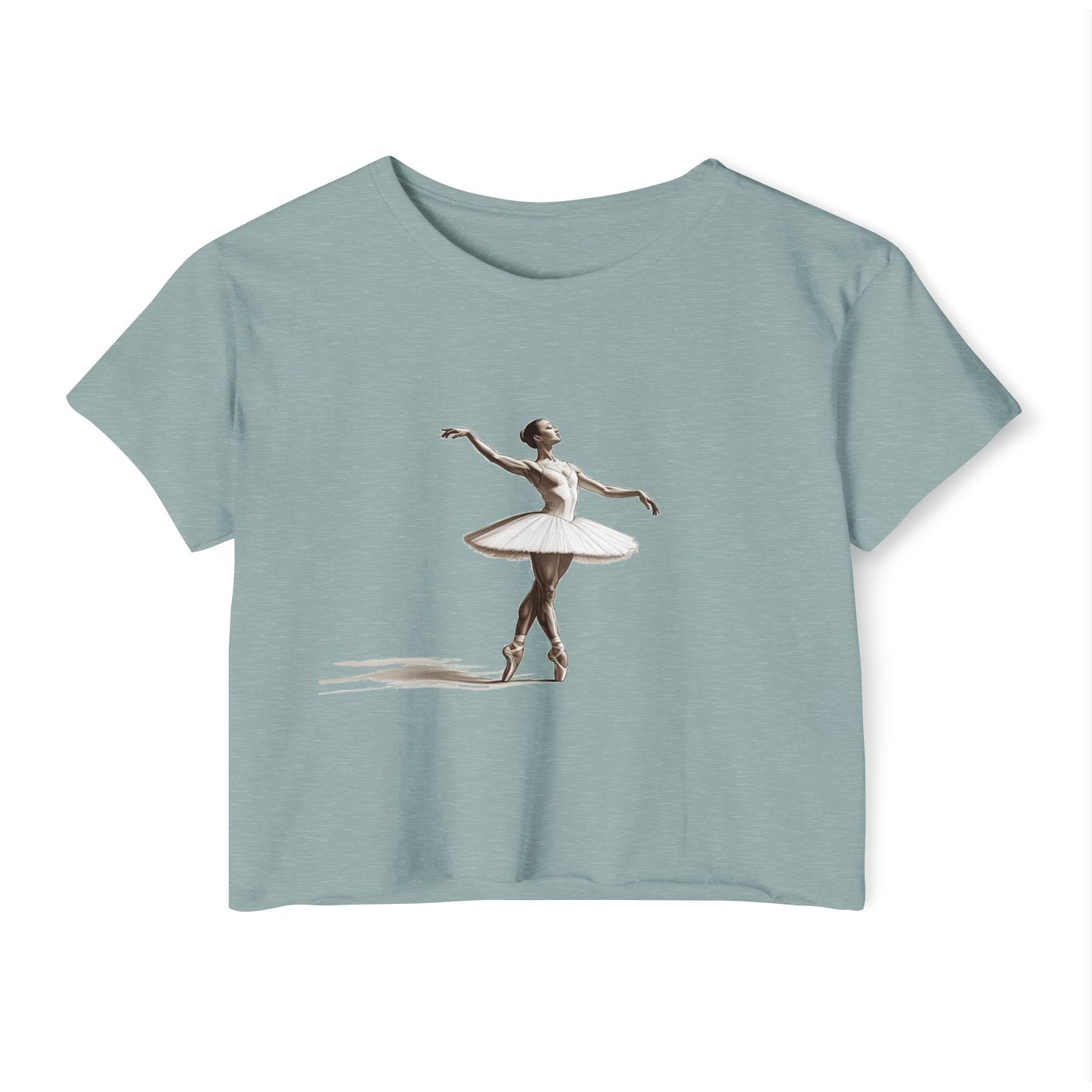 Ballerina Crop Top, Comfortable Summer Wear, Bohemian Style Tee, Perfect for Music Festivals, Dance Events, Beach Days