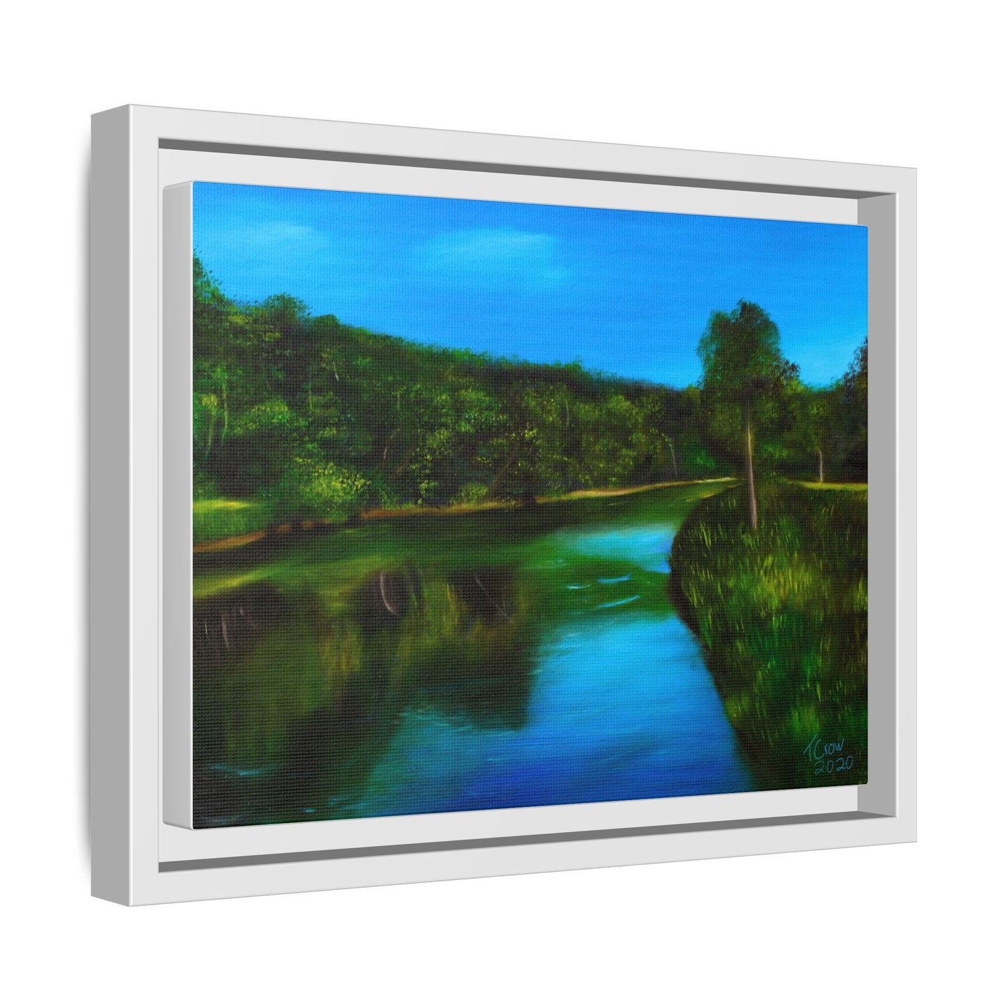 Framed Matte Canvas Art – Serene Nature Landscape
