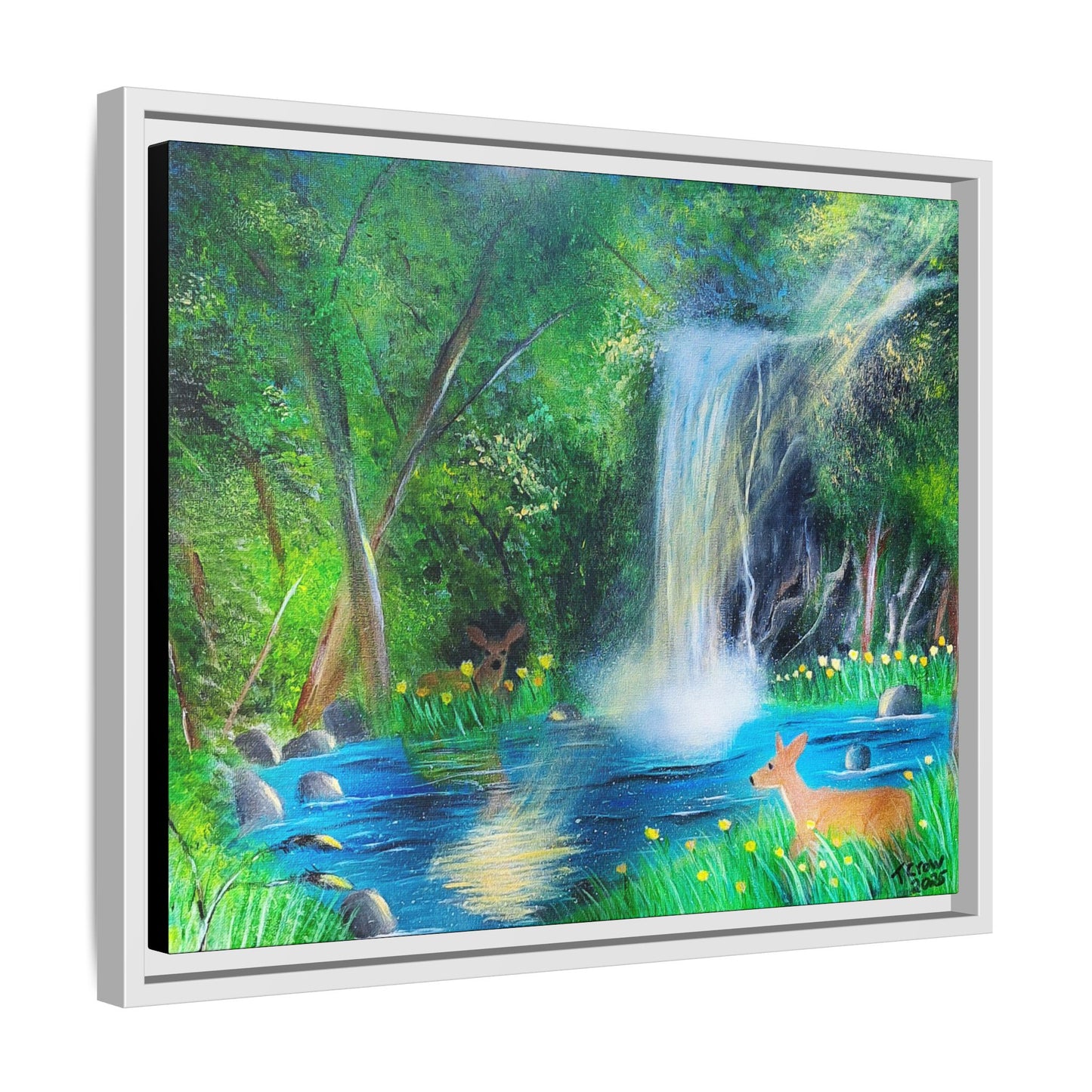 Serene Escape - Framed Canvas Print