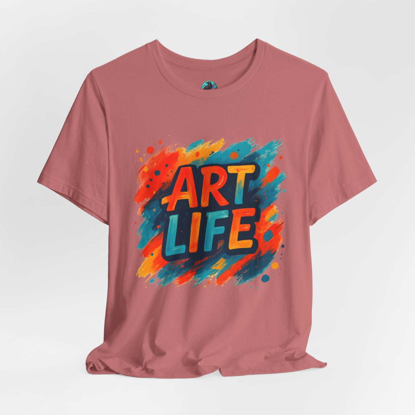 Art Life Graphic Tee - Colorful Painter Brushstroke T‑Shirt Printify