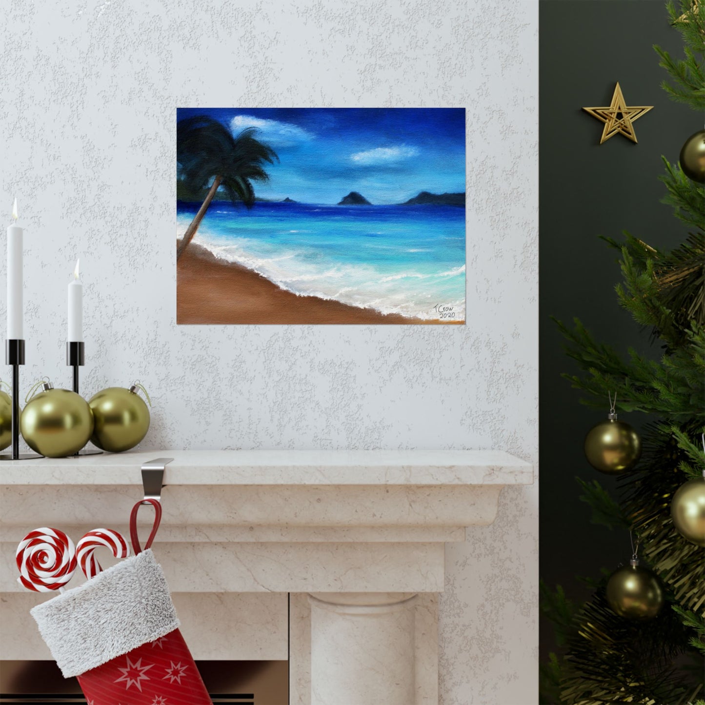 Tropical Beach - Matte Poster Print