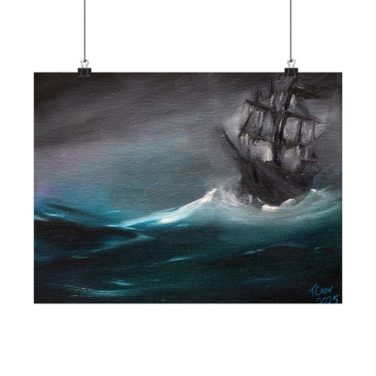 Stormy Seas - Matte Poster Print