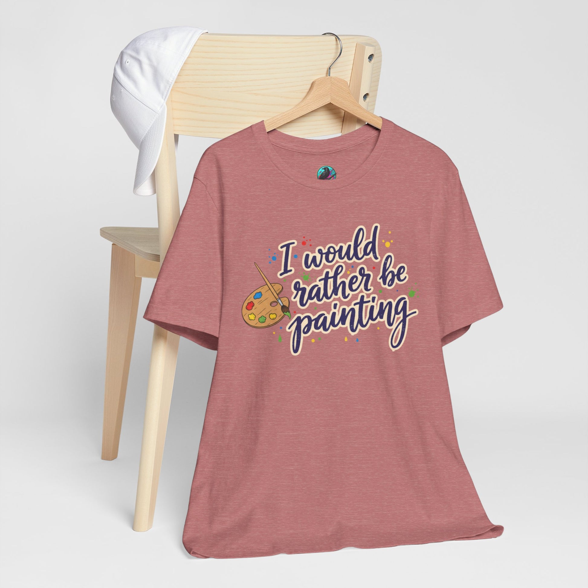 I Would Rather Be Painting T-Shirt – Artist Palette Graphic Tee Printify