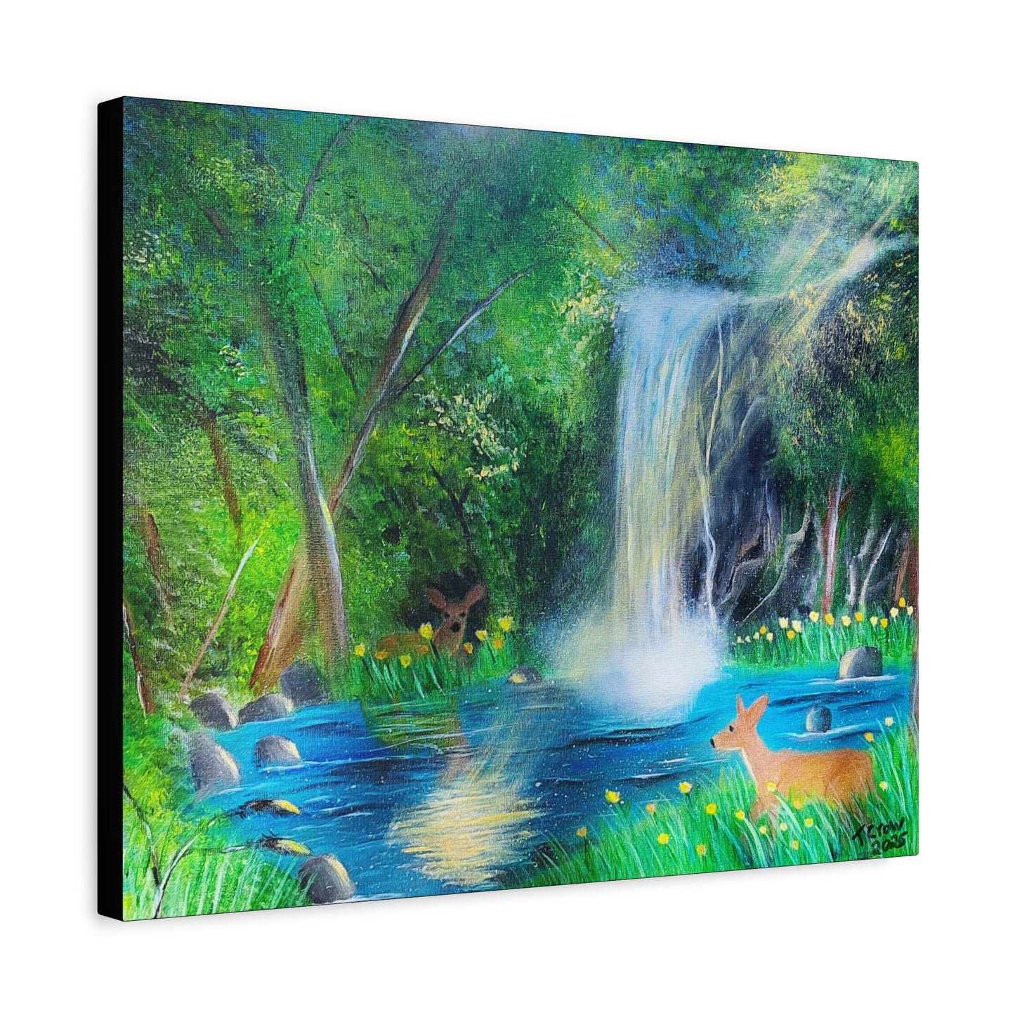 Serene Escape Canvas Print, Serene Landscape Art, Forest Decor, Tranquil Home Wall Art, Gifts for Nature Lovers