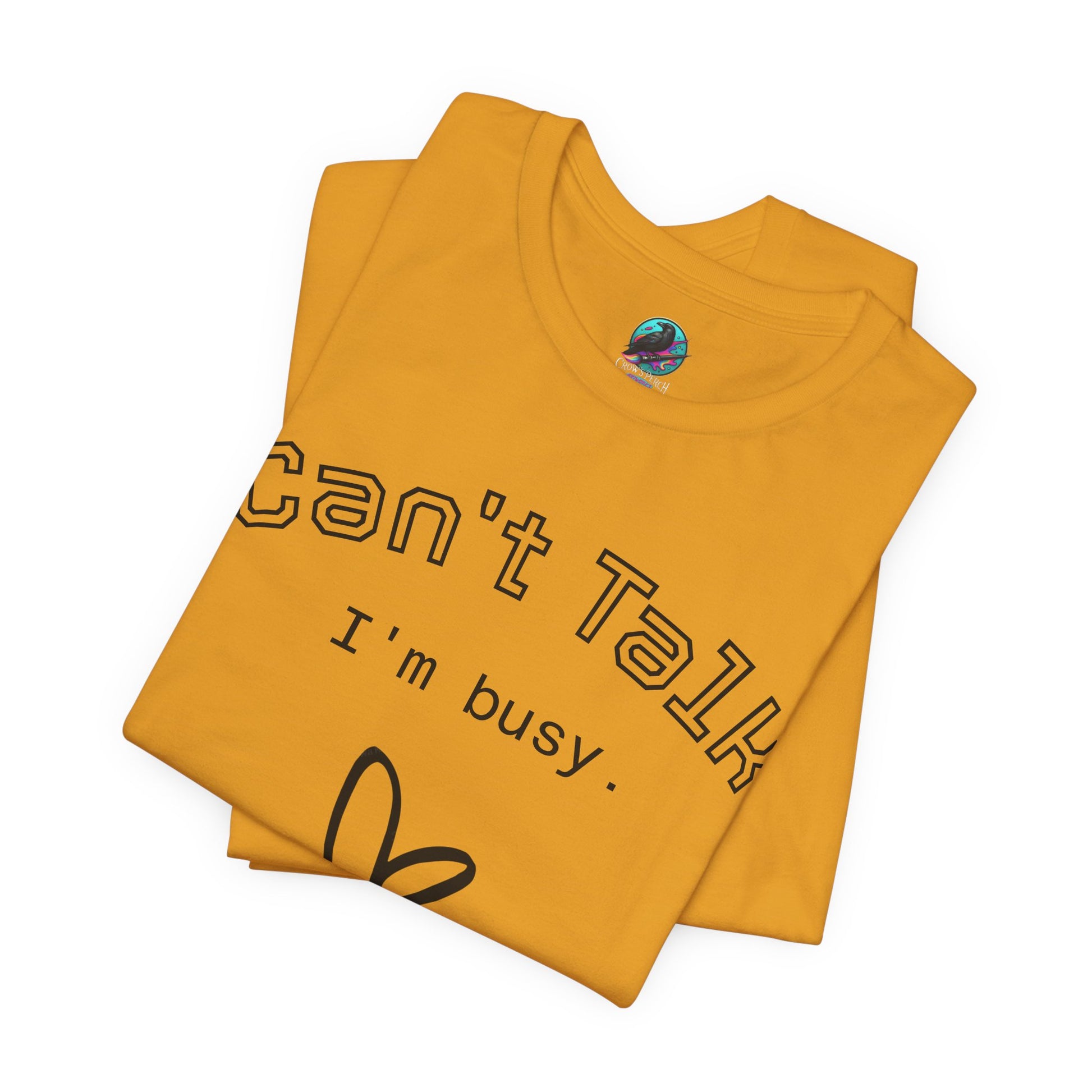 Can't Talk I'm Busy Tee – Cute Heart Graphic Casual T-Shirt Printify