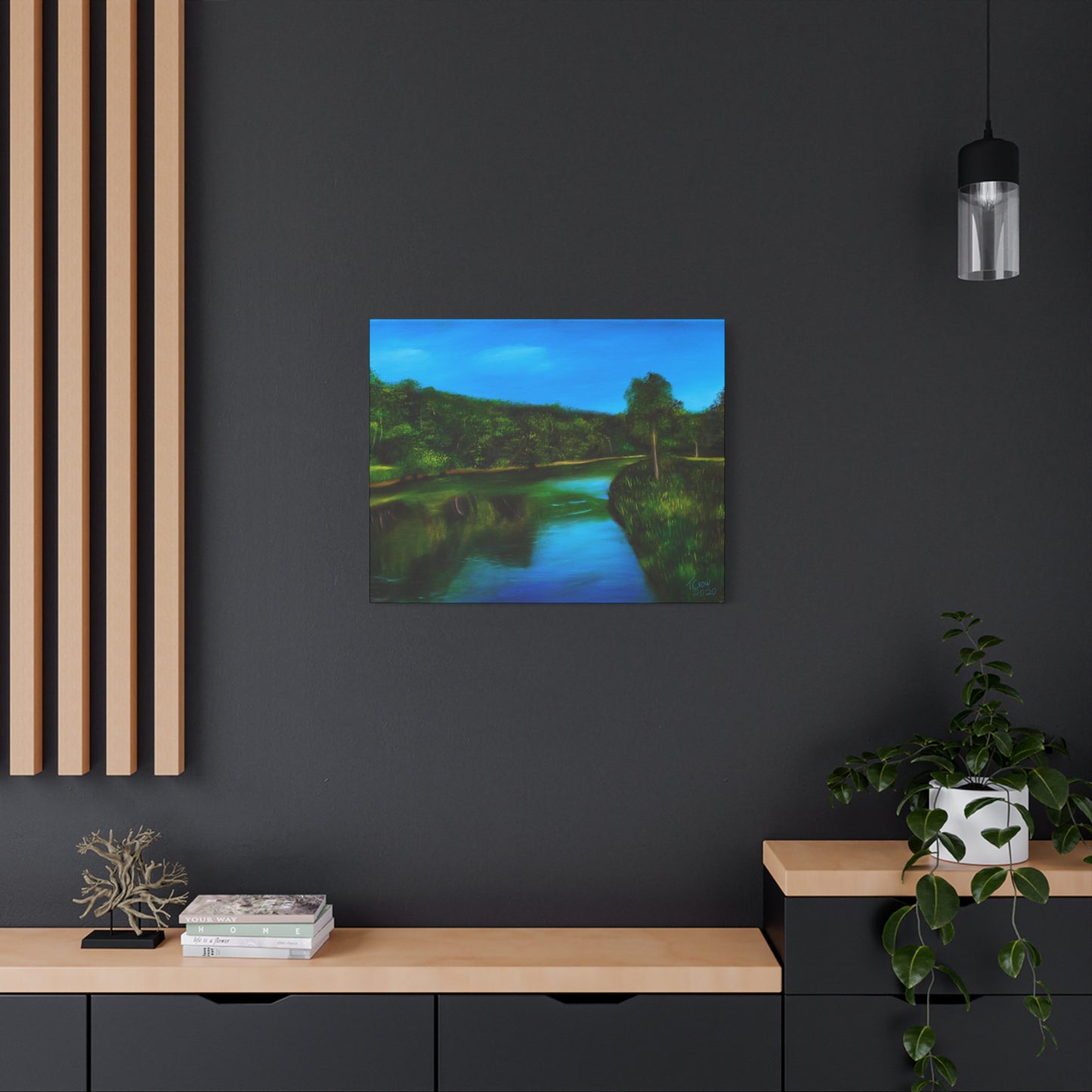 Riverside Reflections - Canvas Print