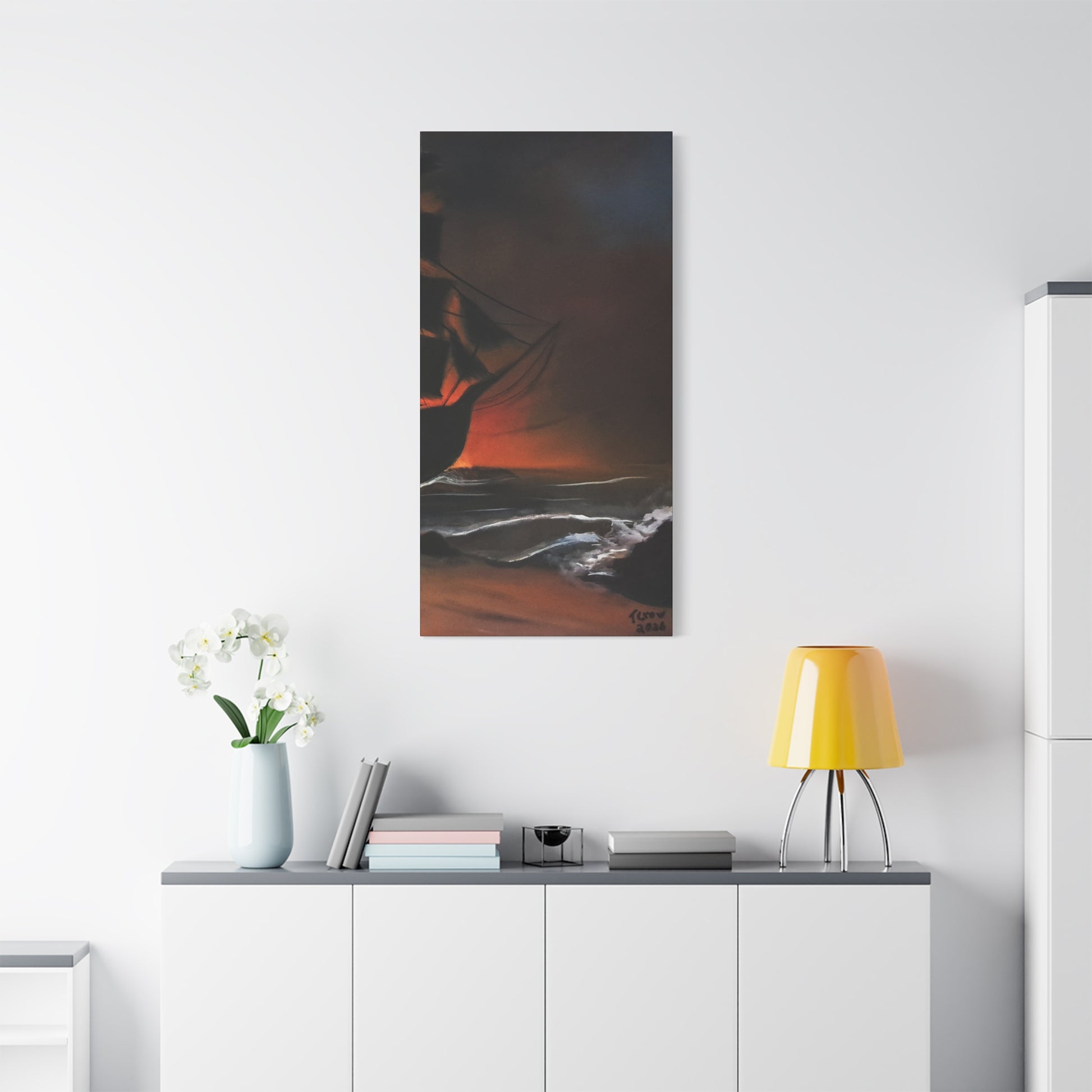Pirate Ship Panel 3 - Canvas Print Printify