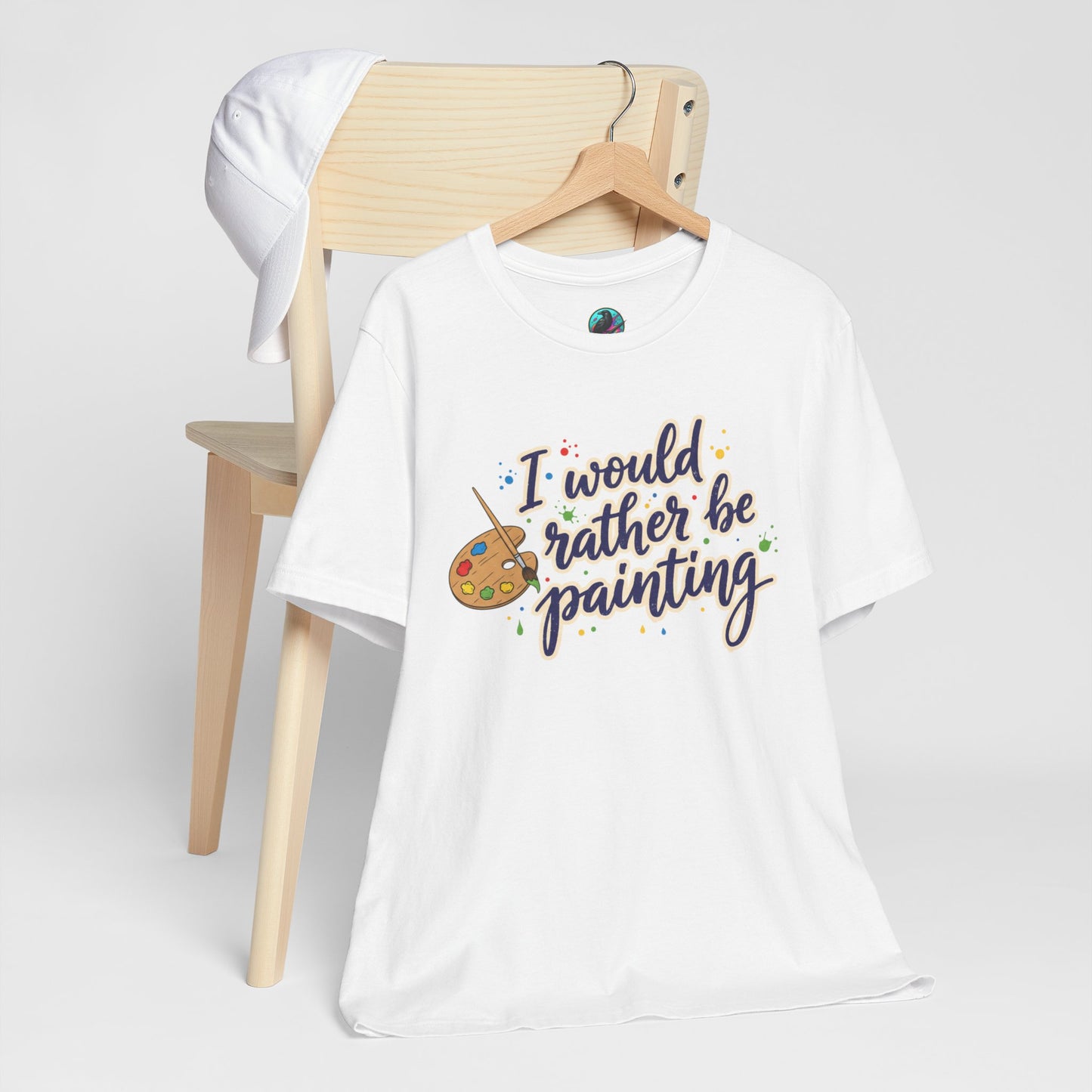 I Would Rather Be Painting T-Shirt – Artist Palette Graphic Tee Printify