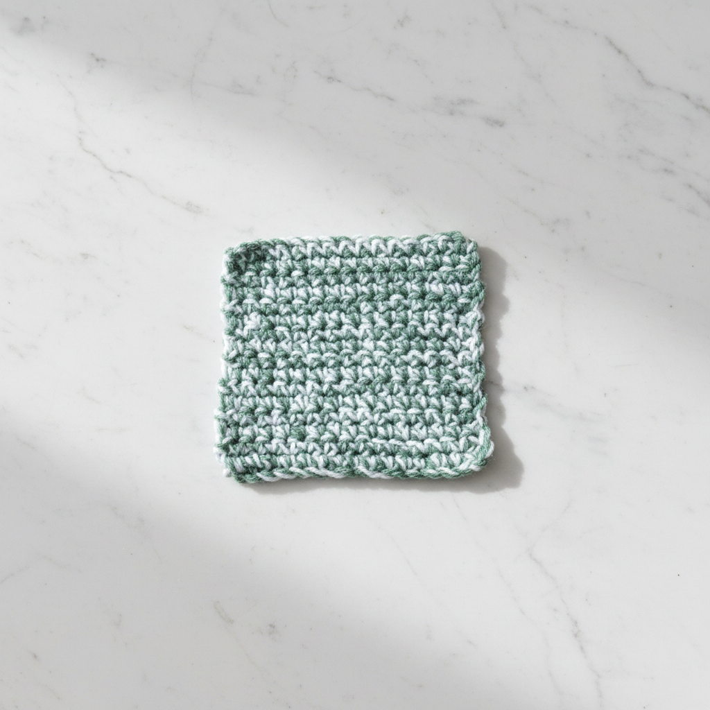 Green/White Dish Cloth (Small) Crow's Perch Artworks