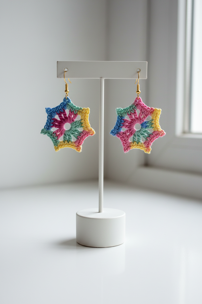 Star Rainbow Earrings Crow's Perch Artworks