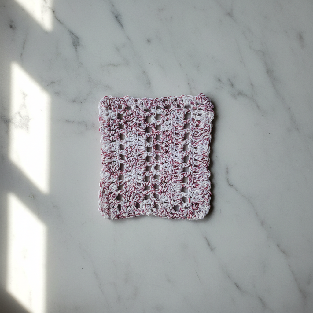 Candy Cane Striped Dish Cloth Crow's Perch Artworks