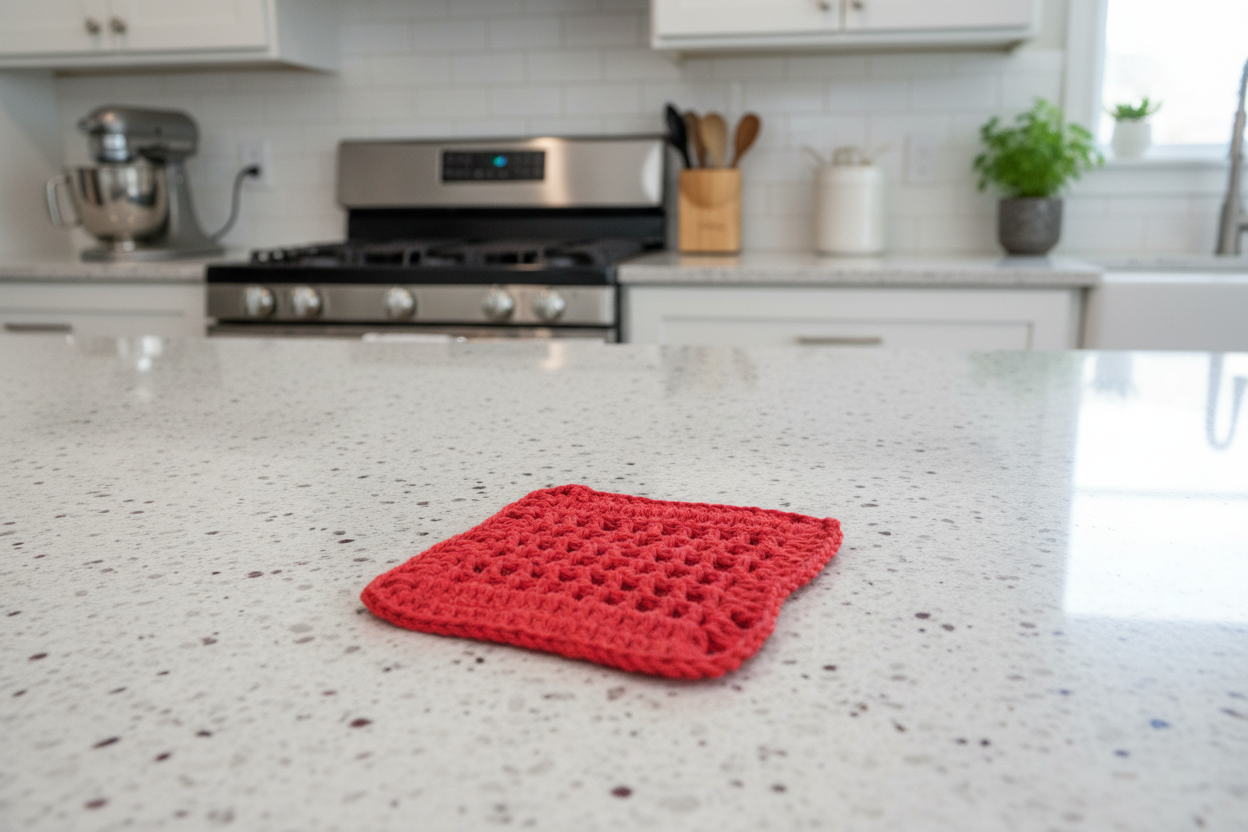 Red Dish Cloth Crow's Perch Artworks