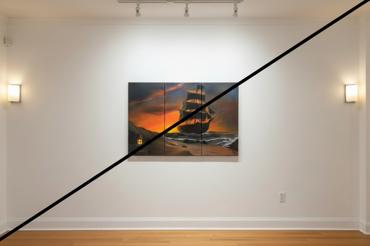 Pirate Ship - Original Painting (3 Panel) Crow's Perch Artworks