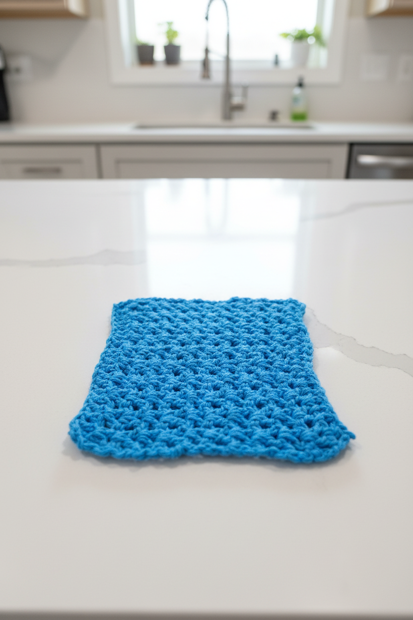 Blue Dish Cloth Crow's Perch Artworks
