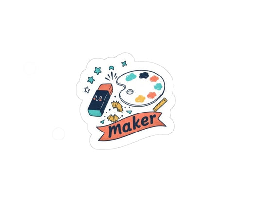 Maker Palette Sticker - Creative Artist Vinyl Kiss-Cut Sticker Printify