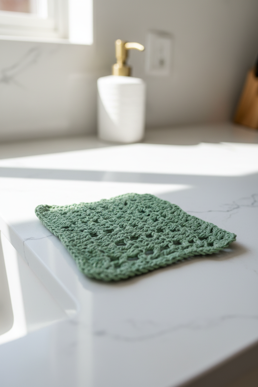 Light Green Dish Cloth Crow's Perch Artworks