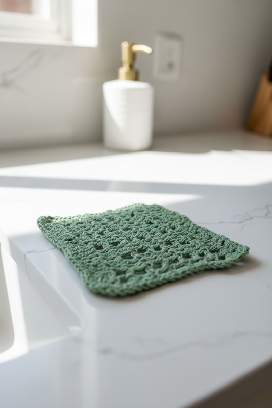 Light Green Dish Cloth Crow's Perch Artworks