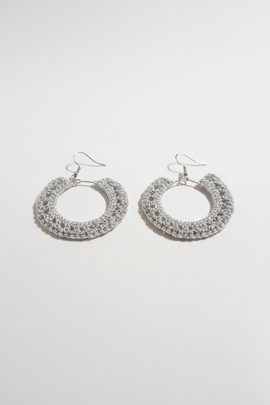 Silver Hoop Earrings Crow's Perch Artworks